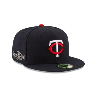 Sapca New Era Minnesota Twins MLB Postseason Side Patch 59FIFTY Fitted - Albastri